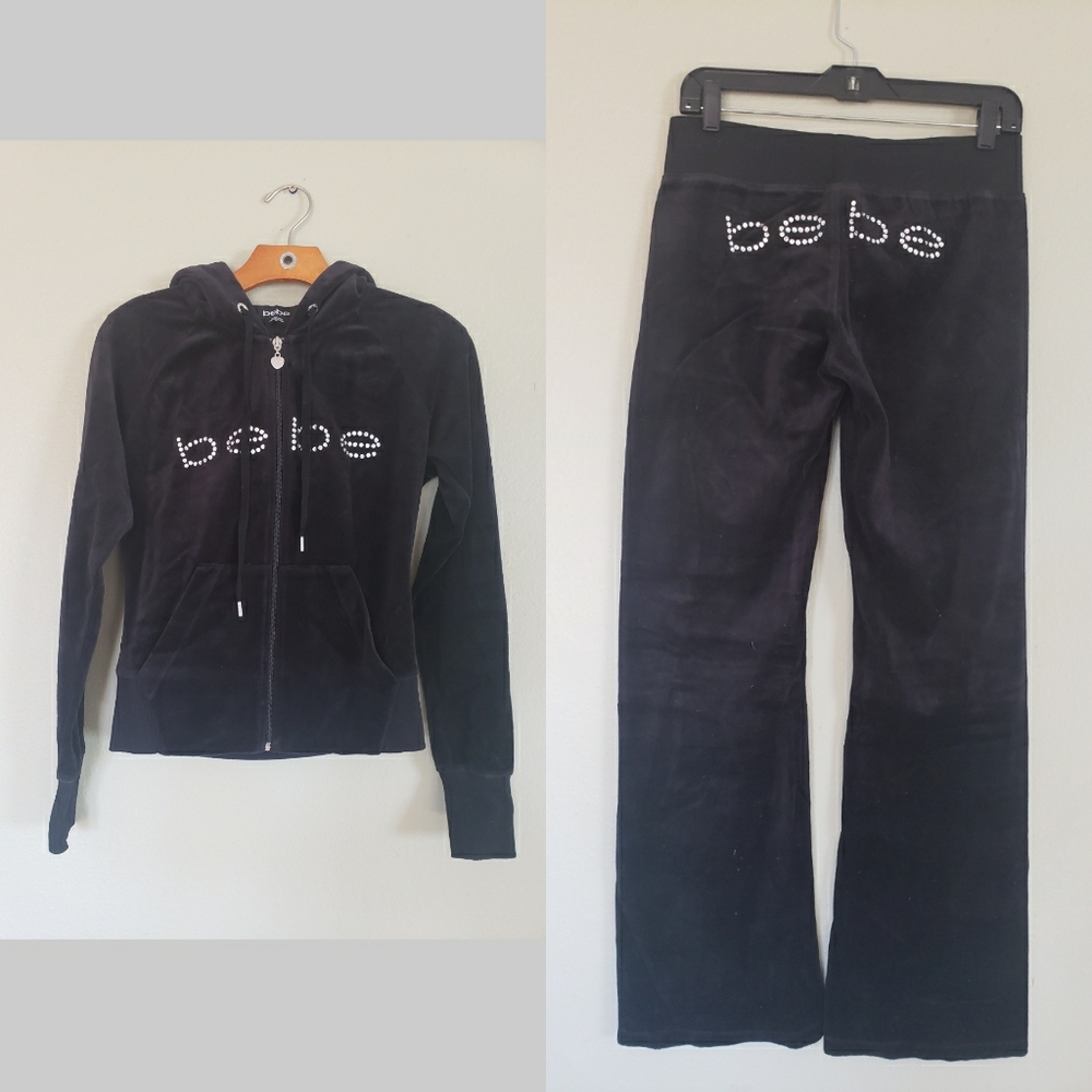 Bebe Velour Rhinestone Set